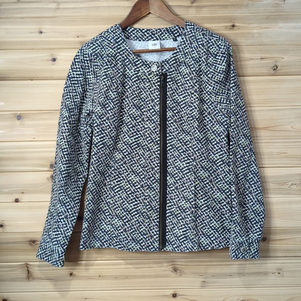 CAbi Jacket Womens Large Multicolor #5099 Cliffside Moto Full Zip Jacket